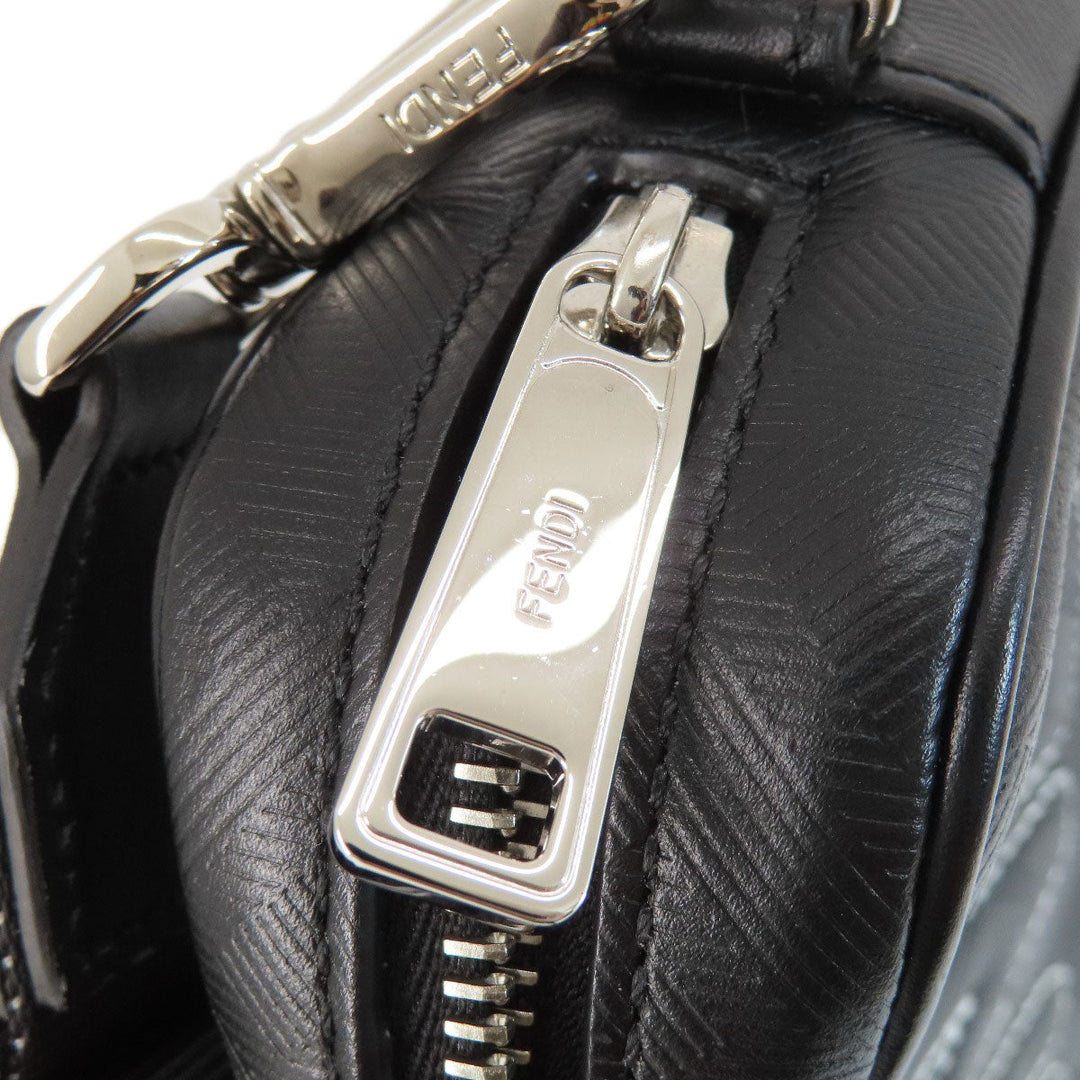 FENDI Shoulder Bag PVC black logo mens Used Authentic