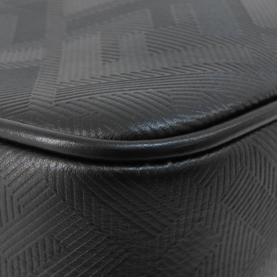 FENDI Shoulder Bag PVC black logo mens Used Authentic