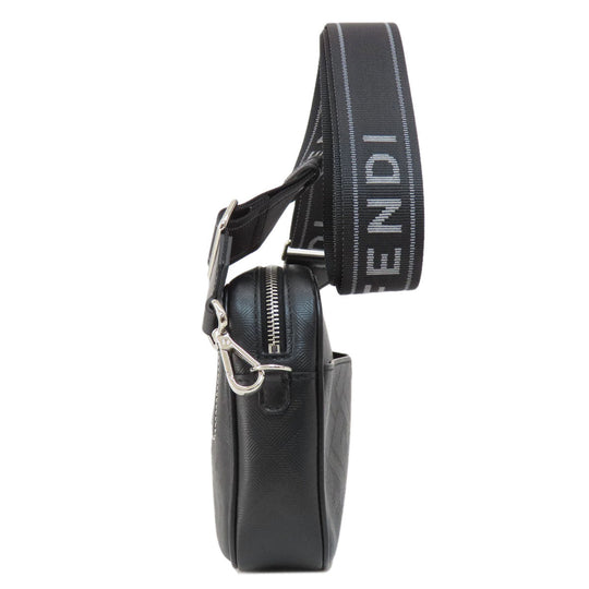 FENDI Shoulder Bag PVC black logo mens Used Authentic