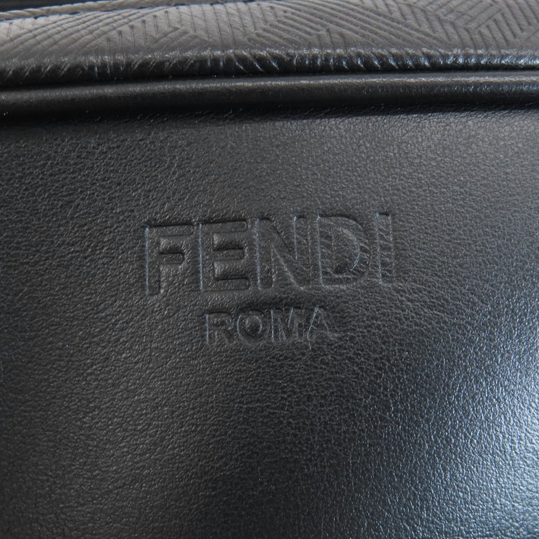 FENDI Shoulder Bag PVC black logo mens Used Authentic