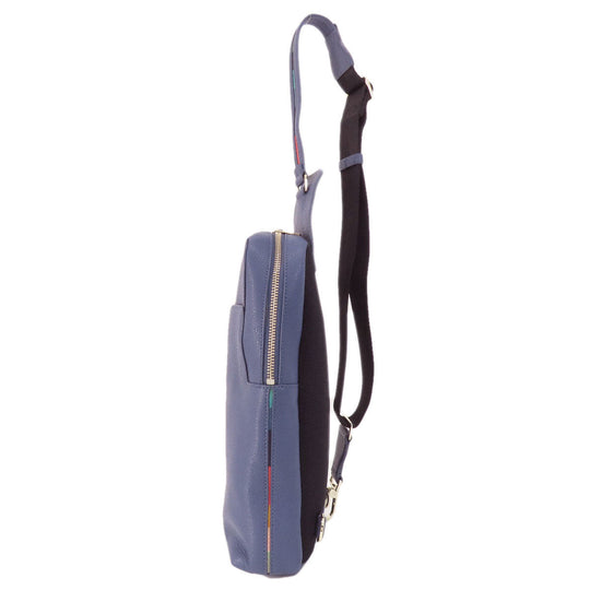 Paul Smith Sling bag leather blue logo Women Used Authentic