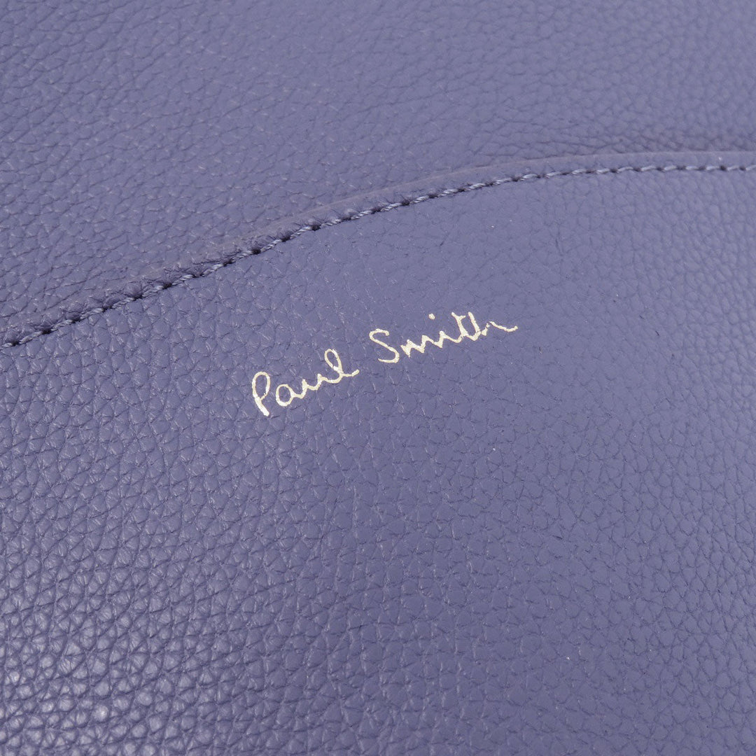 Paul Smith Sling bag leather blue logo Women Used Authentic