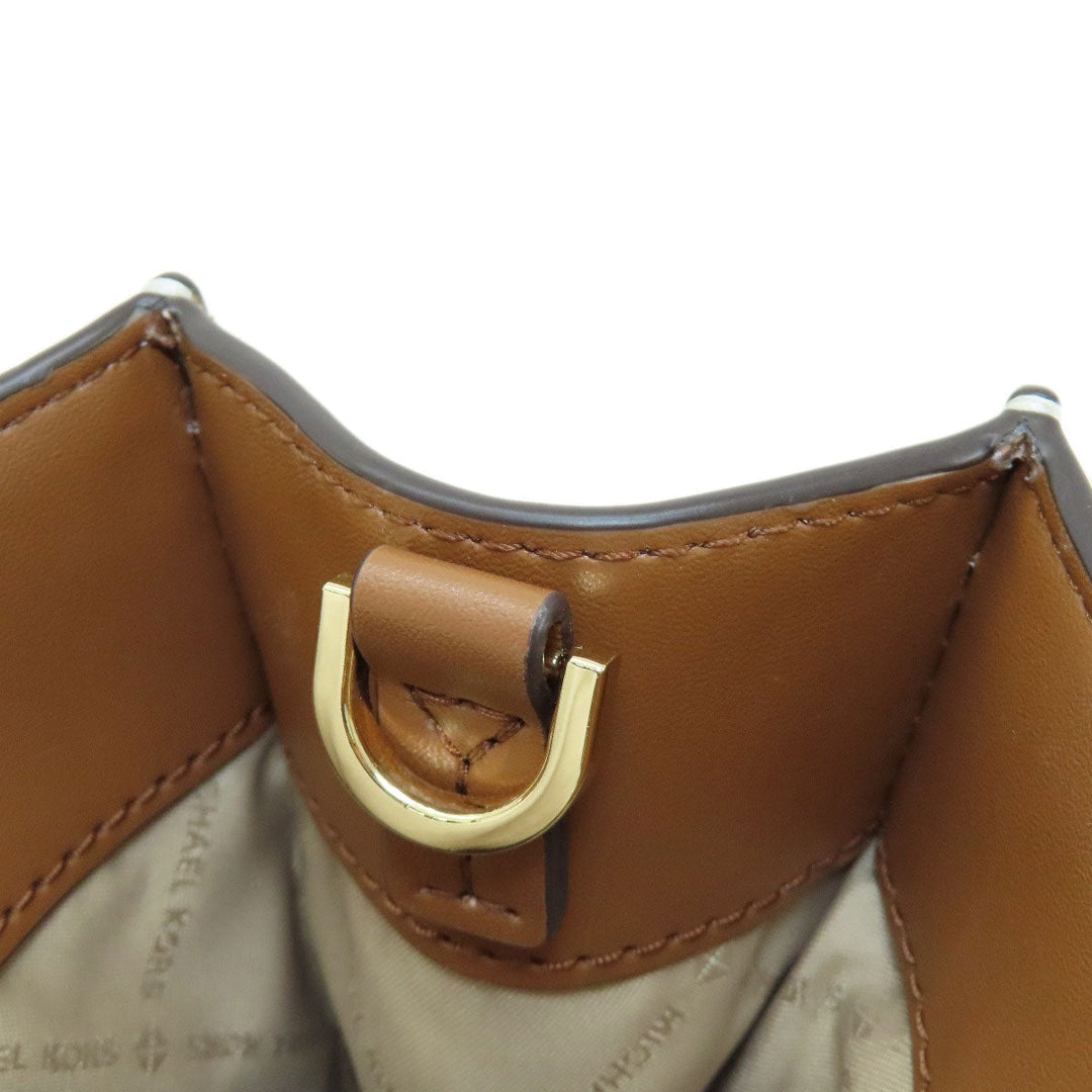 MICHAEL KORS Handbag PVC white MK Signature 2WAY Women Used Authentic