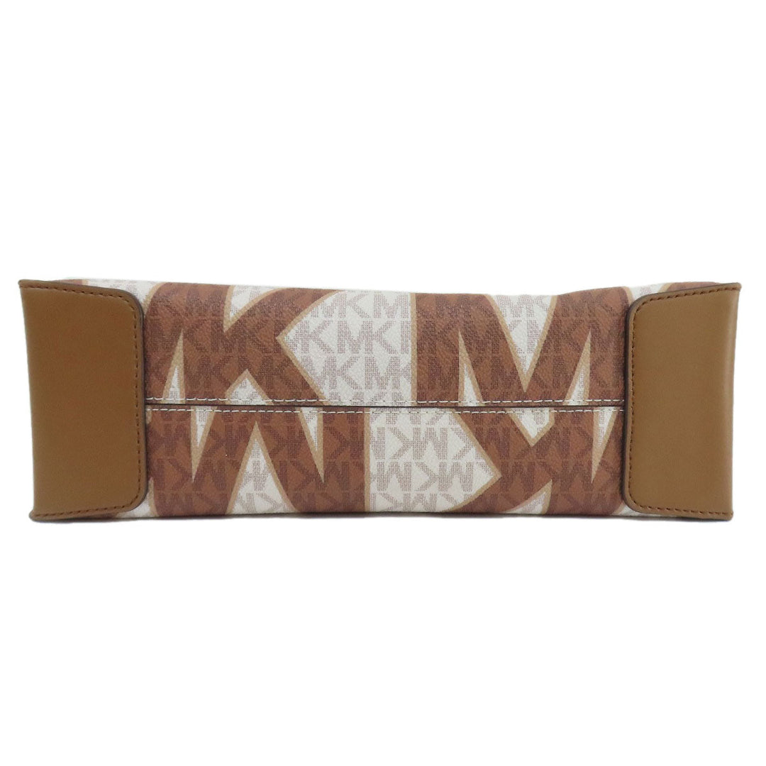 MICHAEL KORS Handbag PVC white MK Signature 2WAY Women Used Authentic