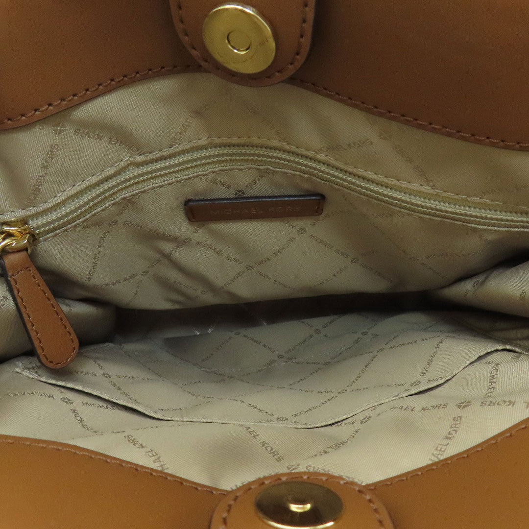 MICHAEL KORS Handbag PVC white MK Signature 2WAY Women Used Authentic