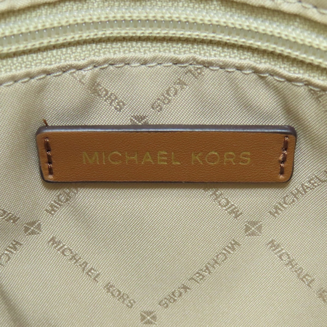 MICHAEL KORS Handbag PVC white MK Signature 2WAY Women Used Authentic