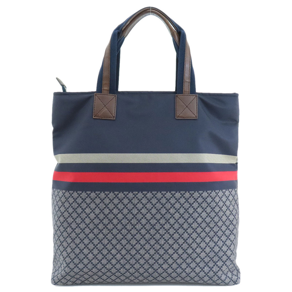 GUCCI Tote Bag 268112 Nylon Navy Diamante Women Used Authentic
