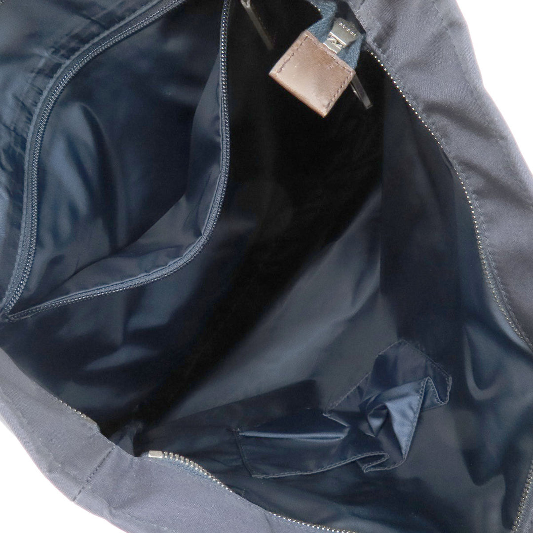 GUCCI Tote Bag 268112 Nylon Navy Diamante Women Used Authentic