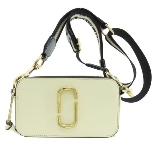 MARC JACOBS Shoulder Bag PVC white Snapshot Double J Women Used Authentic