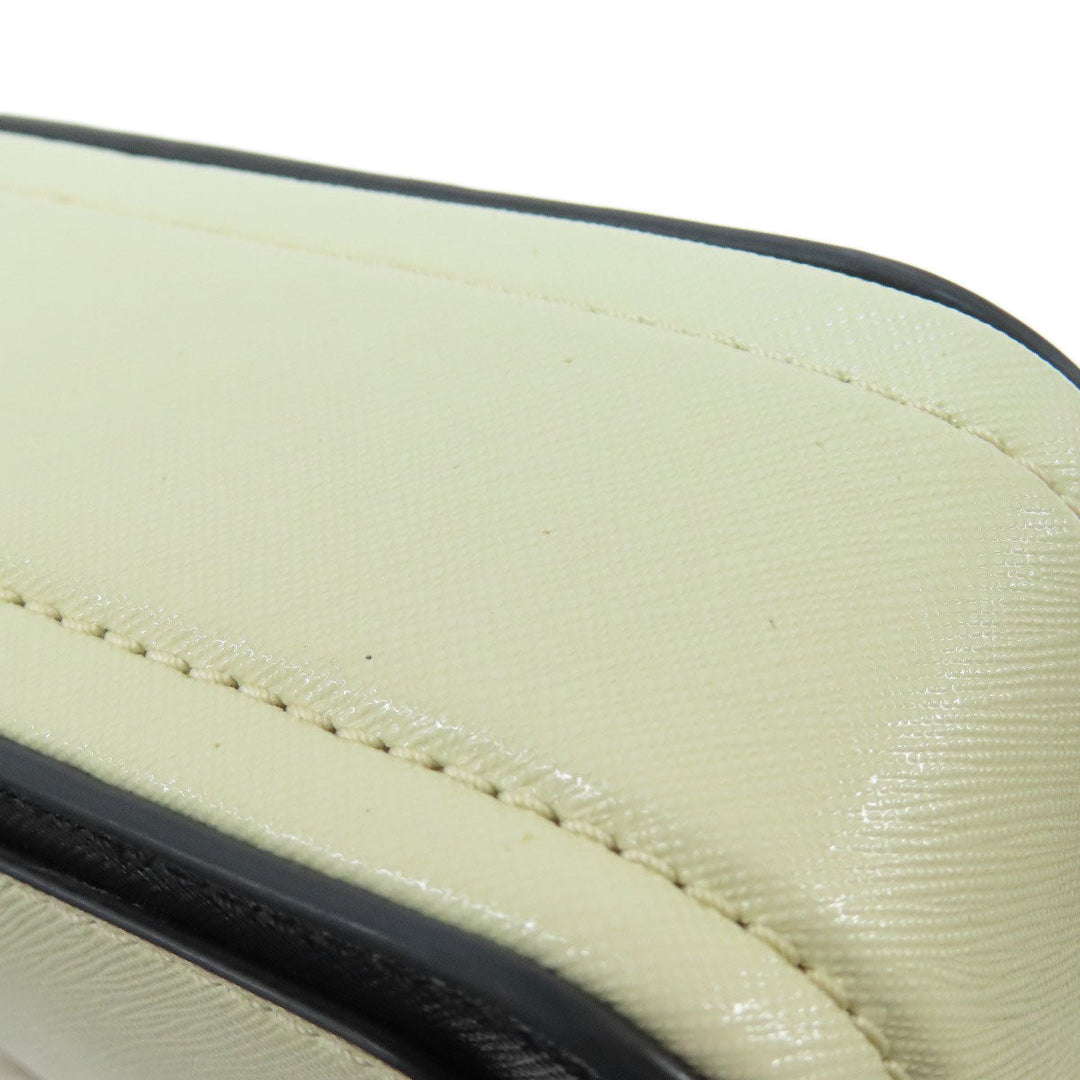 MARC JACOBS Shoulder Bag PVC white Snapshot Double J Women Used Authentic