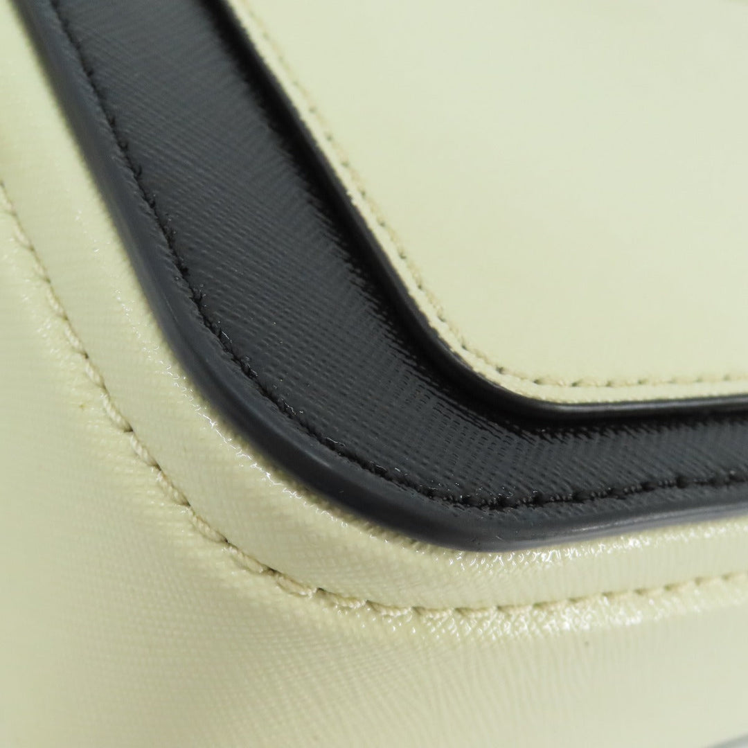 MARC JACOBS Shoulder Bag PVC white Snapshot Double J Women Used Authentic