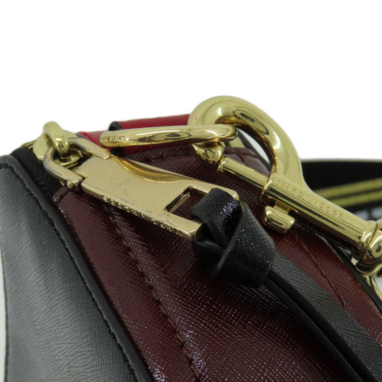 MARC JACOBS Shoulder Bag PVC black Snapshot Double J