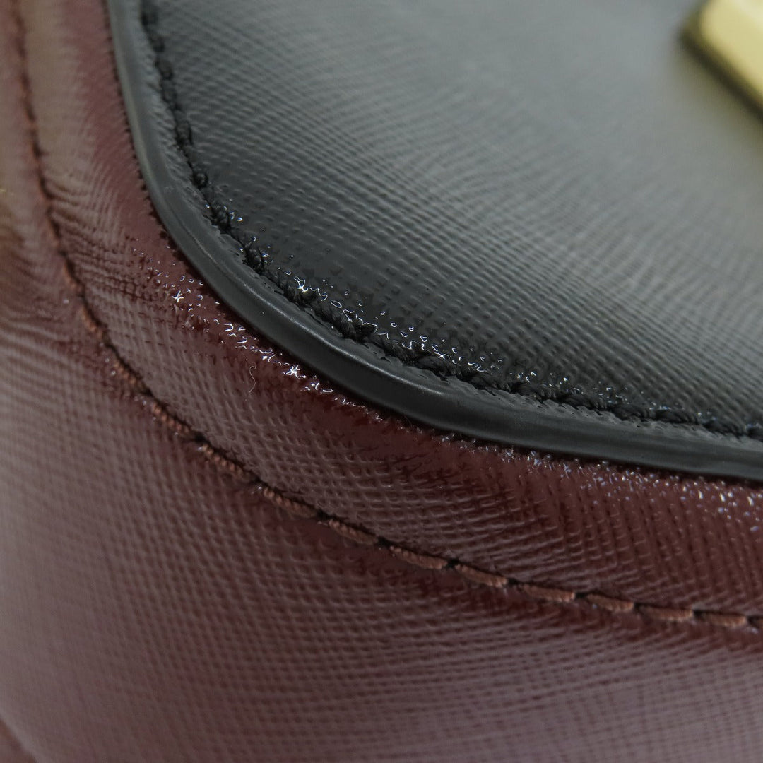 MARC JACOBS Shoulder Bag PVC black Snapshot Double J