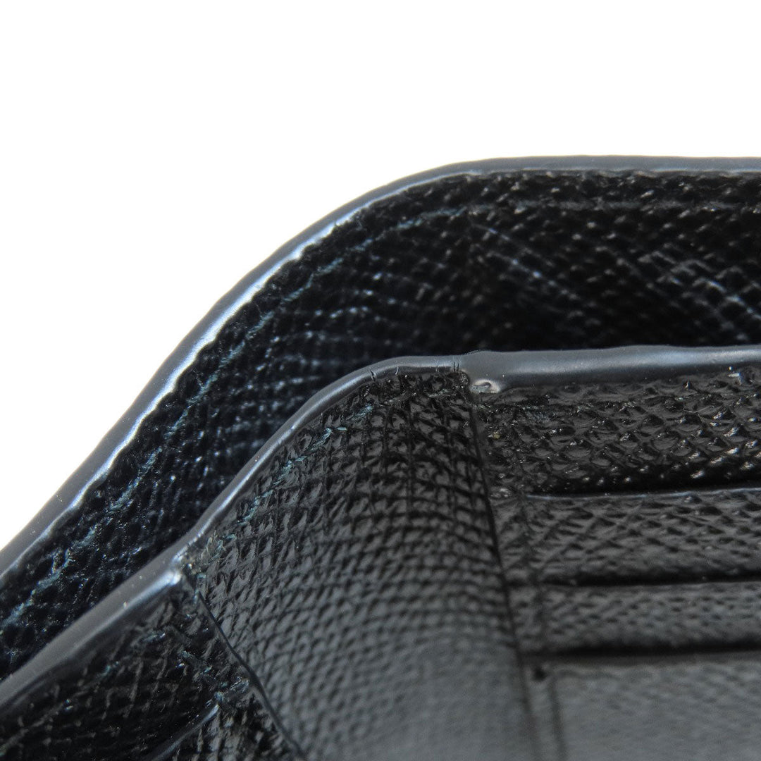 BVLGARI Bifold Wallet leather black Tri-fold Wallet Bvlgari Bvlgari Women(Unisex) Used Authentic