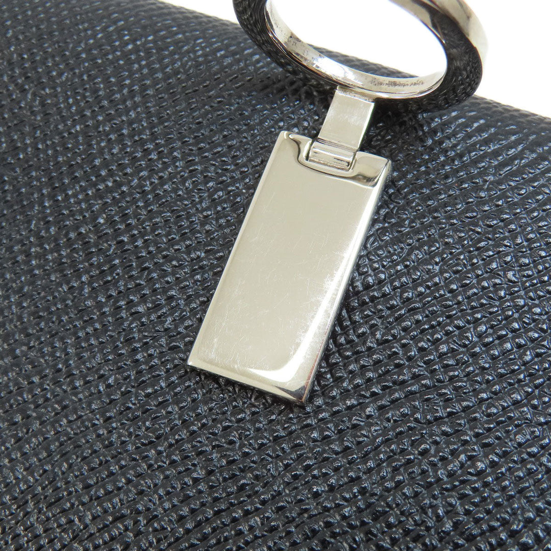 BVLGARI Bifold Wallet leather black Tri-fold Wallet Bvlgari Bvlgari Women(Unisex) Used Authentic