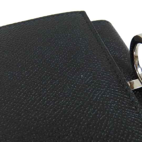 BVLGARI Bifold Wallet leather black Tri-fold Wallet Bvlgari Bvlgari Women(Unisex) Used Authentic