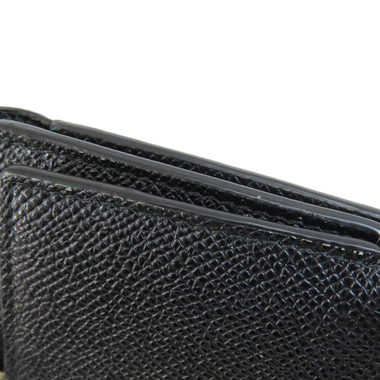 BVLGARI Bifold Wallet leather black Tri-fold Wallet Bvlgari Bvlgari Women(Unisex) Used Authentic