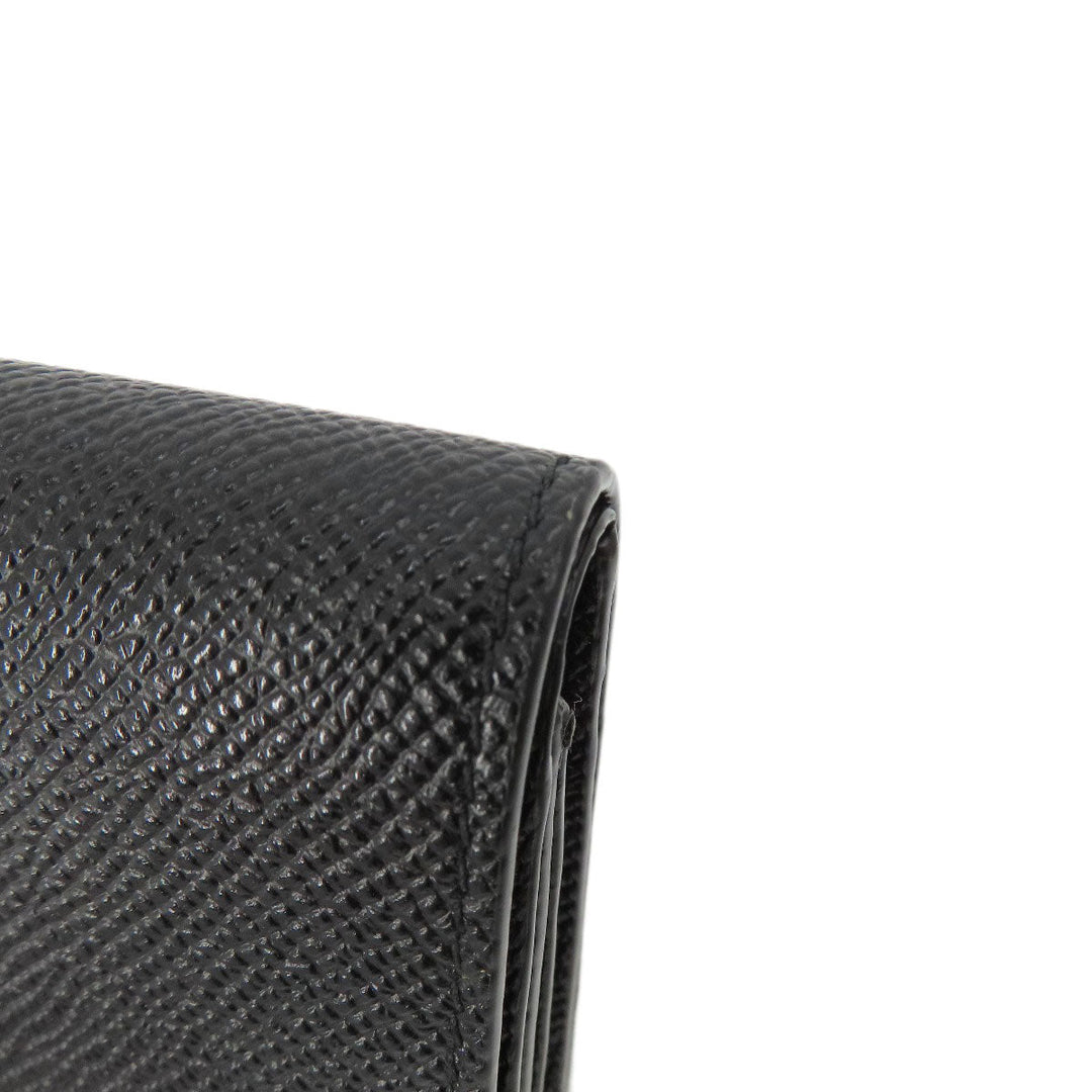 BVLGARI Bifold Wallet leather black Tri-fold Wallet Bvlgari Bvlgari Women(Unisex) Used Authentic