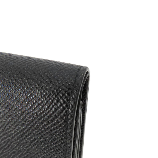 BVLGARI Bifold Wallet leather black Tri-fold Wallet Bvlgari Bvlgari Women(Unisex) Used Authentic
