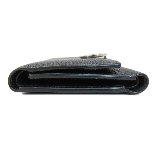 BVLGARI Bifold Wallet leather black Tri-fold Wallet Bvlgari Bvlgari Women(Unisex) Used Authentic