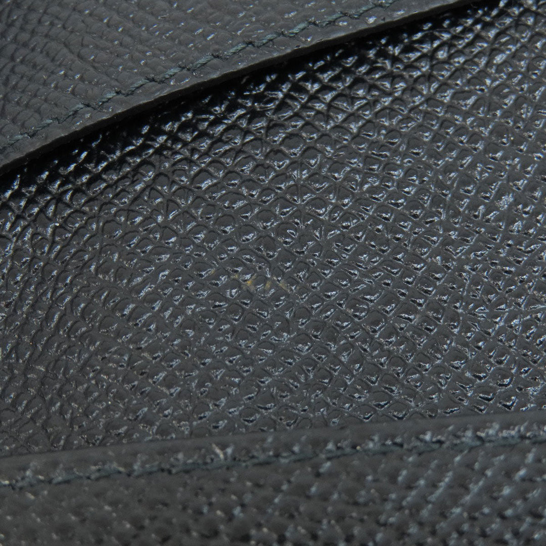 BVLGARI Bifold Wallet leather black Tri-fold Wallet Bvlgari Bvlgari Women(Unisex) Used Authentic