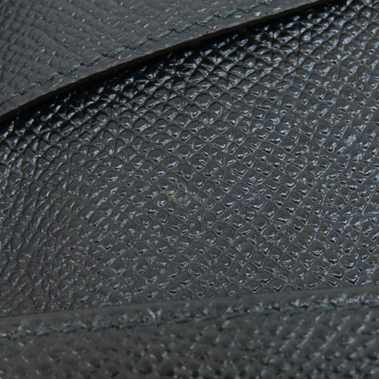 BVLGARI Bifold Wallet leather black Tri-fold Wallet Bvlgari Bvlgari Women(Unisex) Used Authentic