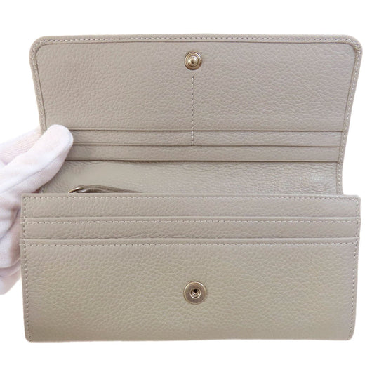 JIMMY CHOO Long Wallet Purse leather gray Star motif Women Used Authentic