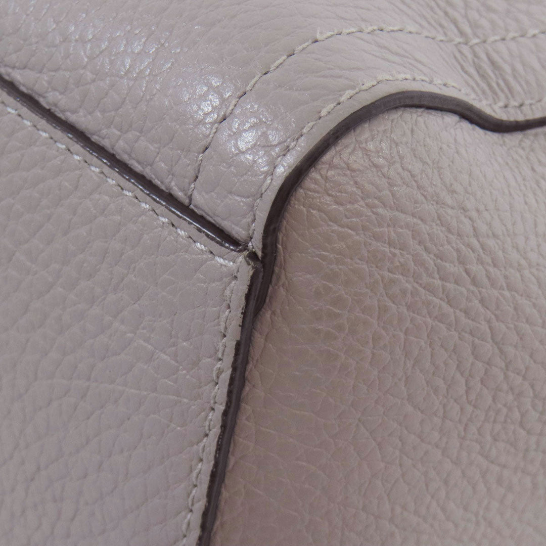 Furla Handbag leather gray 2WAY Women Used Authentic