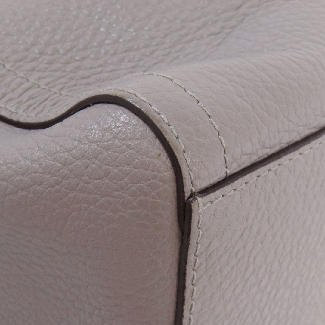 Furla Handbag leather gray 2WAY Women Used Authentic