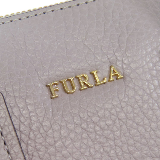 Furla Handbag leather gray 2WAY Women Used Authentic
