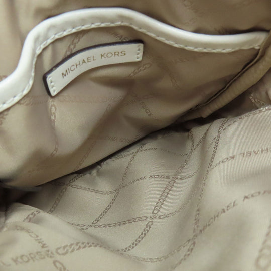 MICHAEL KORS Shoulder Bag PVC white logo Women Used Authentic