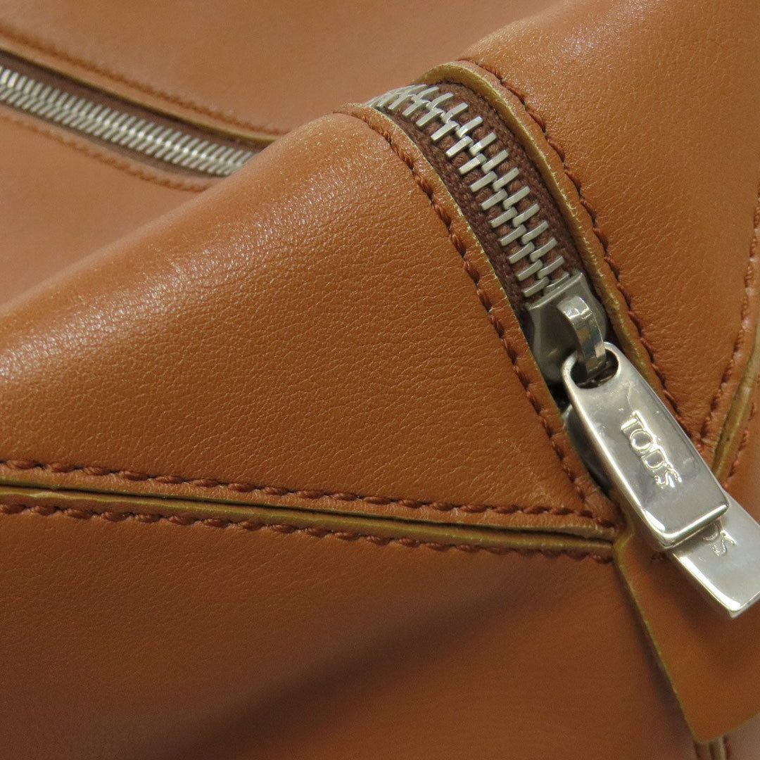 TOD�fS Handbag leather Brown 2WAY Women Used Authentic