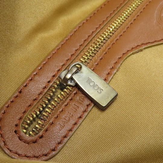 TOD�fS Handbag leather Brown 2WAY Women Used Authentic