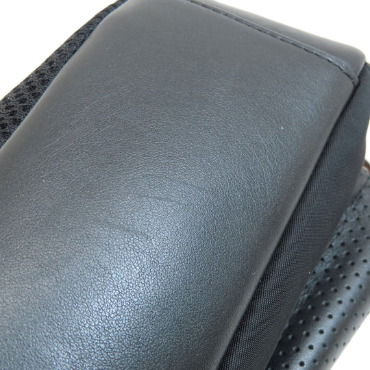 COACH Sling bag F56877 Leather, Nylon black logo mens Used Authentic