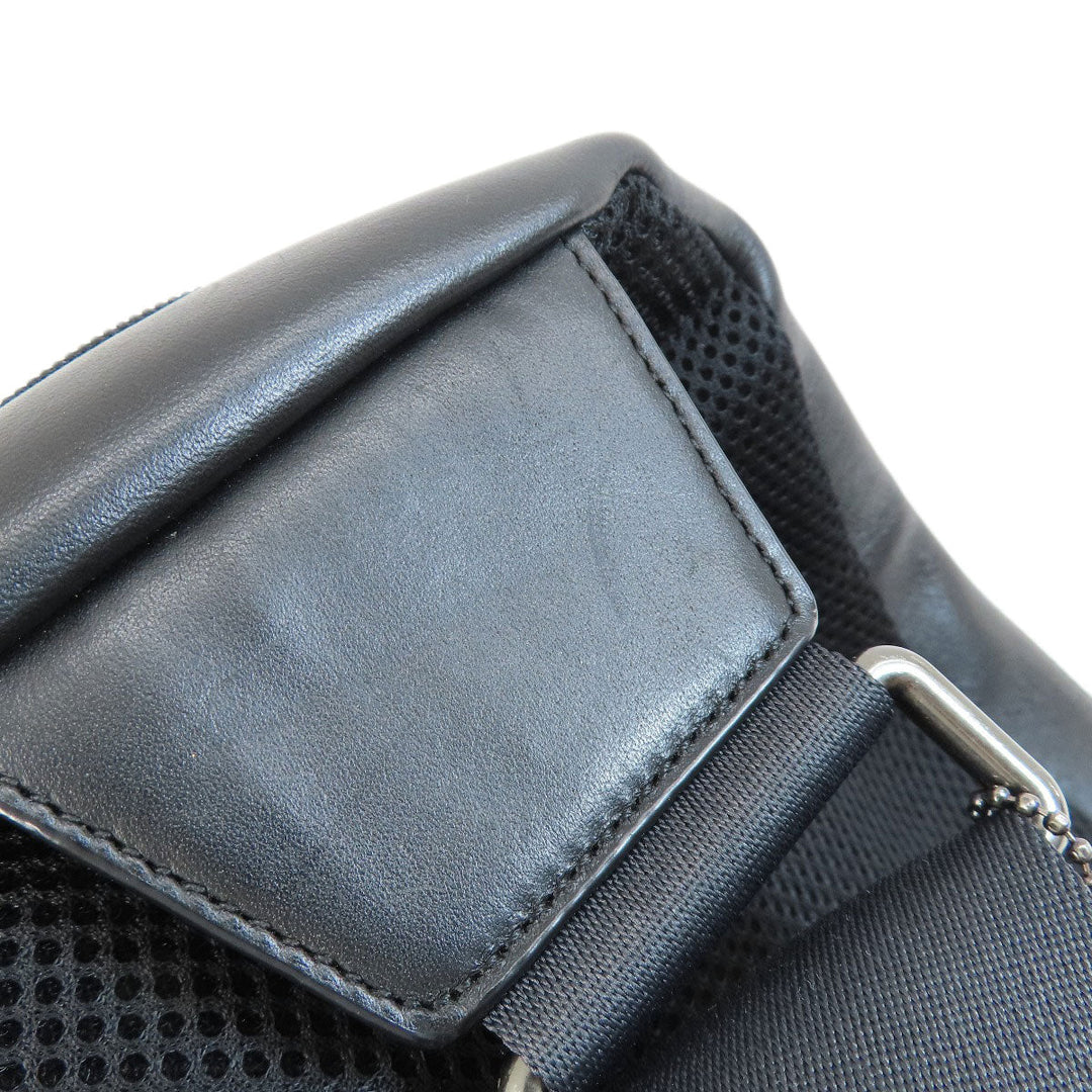 COACH Sling bag F56877 Leather, Nylon black logo mens Used Authentic