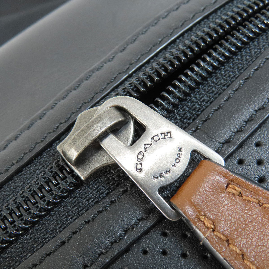 COACH Sling bag F56877 Leather, Nylon black logo mens Used Authentic