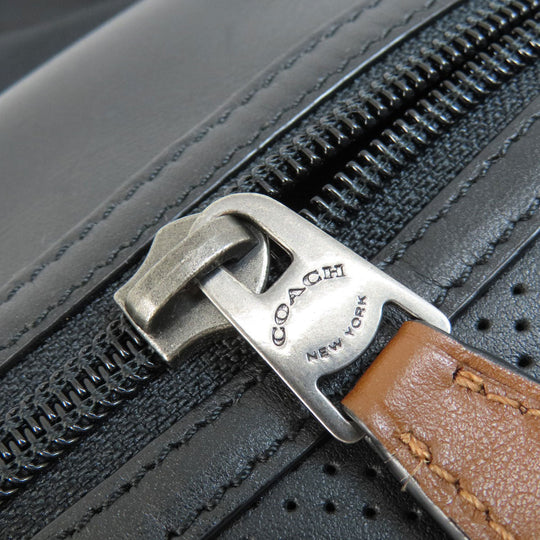 COACH Sling bag F56877 Leather, Nylon black logo mens Used Authentic