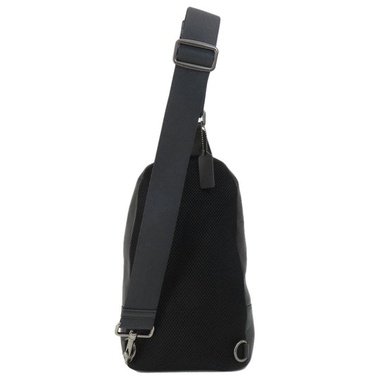 COACH Sling bag F56877 Leather, Nylon black logo mens Used Authentic