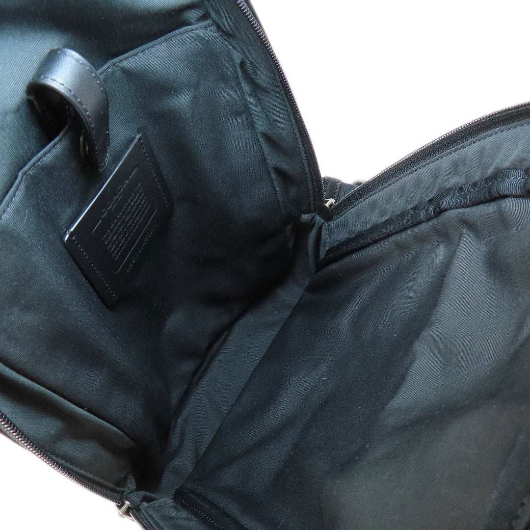 COACH Sling bag F56877 Leather, Nylon black logo mens Used Authentic