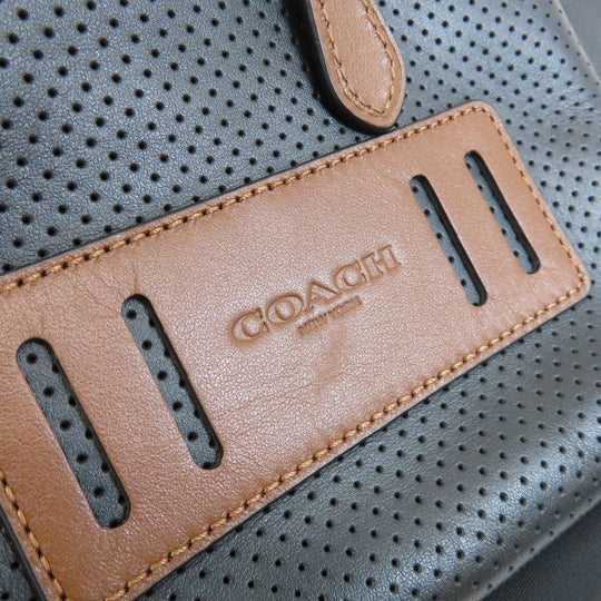 COACH Sling bag F56877 Leather, Nylon black logo mens Used Authentic