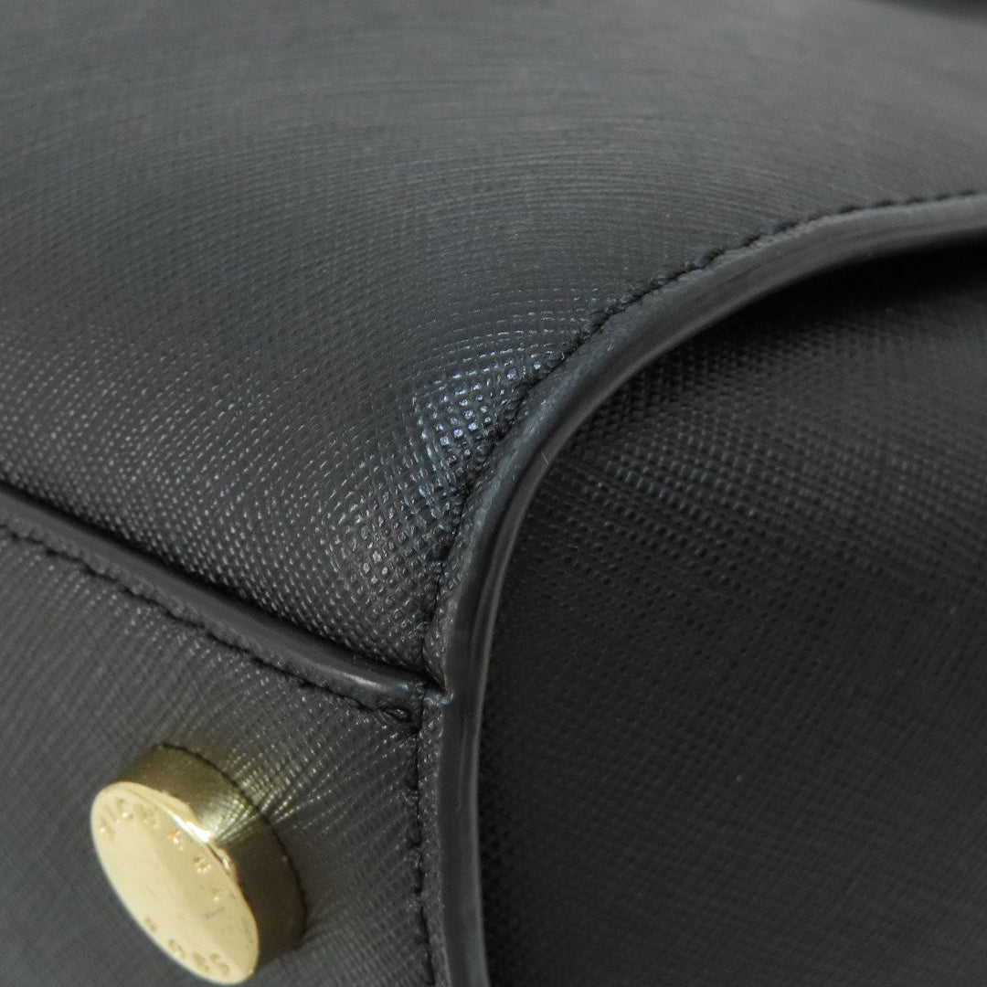 MICHAEL KORS Handbag leather black 2WAY Women Used Authentic