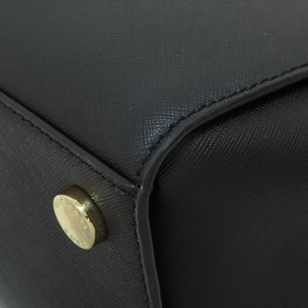 MICHAEL KORS Handbag leather black 2WAY Women Used Authentic