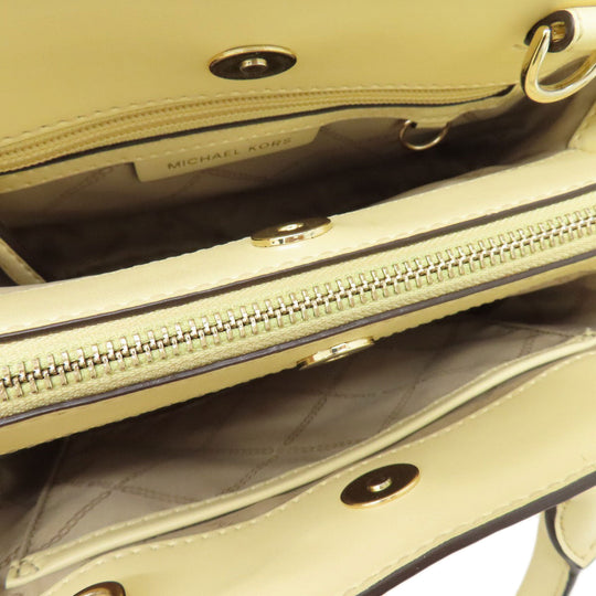 MICHAEL KORS Handbag PVC beige 2WAY Women Used Authentic