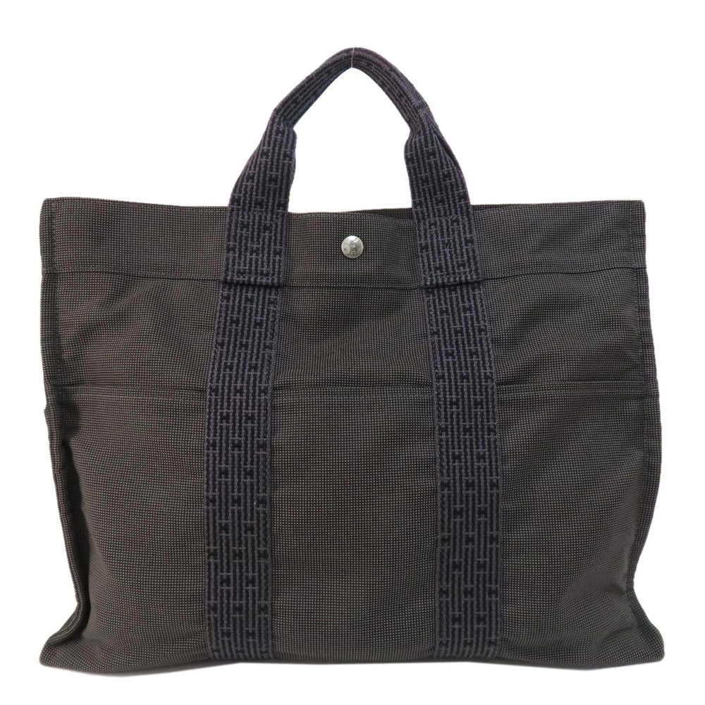 HERMES Tote Bag canvas gray