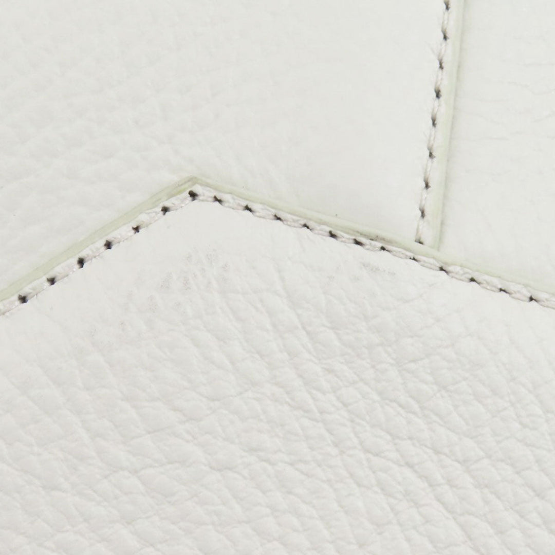 Furla Tote Bag leather white logo Women Used Authentic