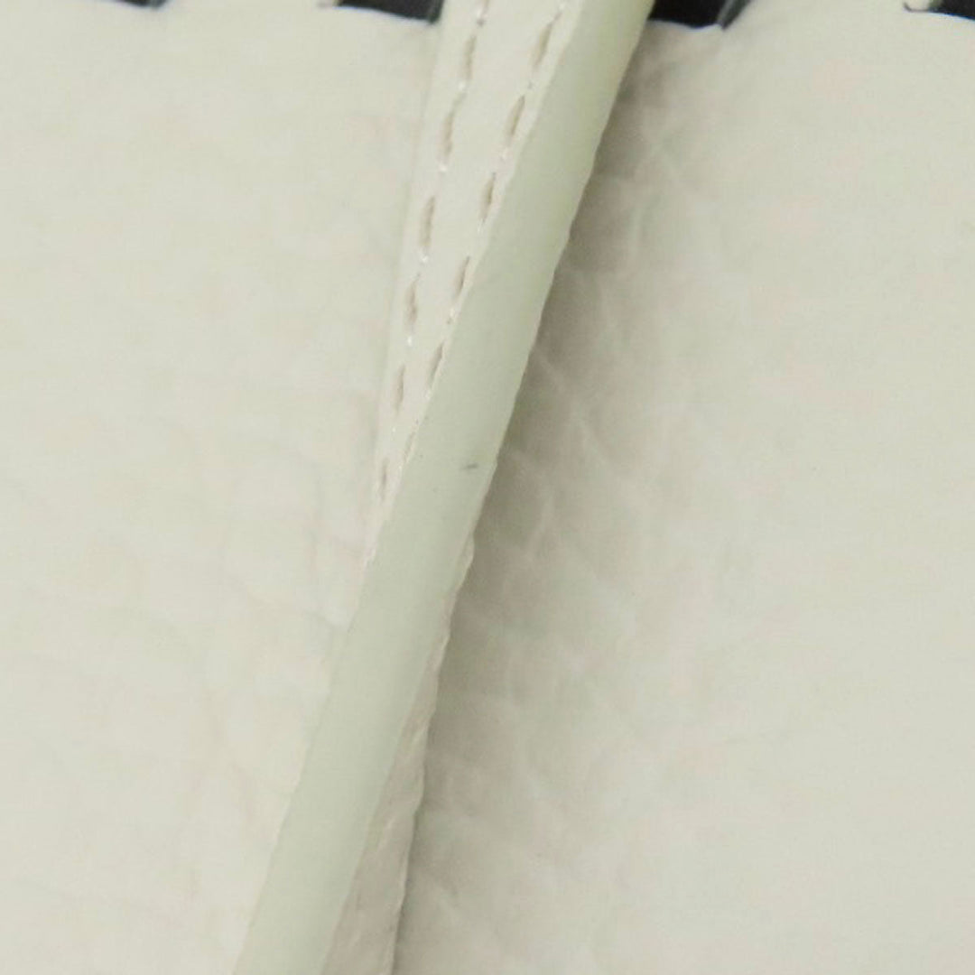 Furla Tote Bag leather white logo Women Used Authentic