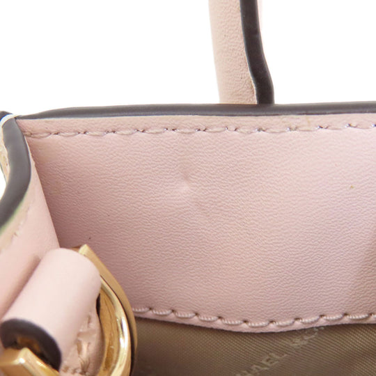 MICHAEL KORS Handbag PVC white MK Signature 2WAY Women Used Authentic