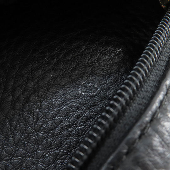 MICHAEL KORS Backpack leather black logo Women Used Authentic