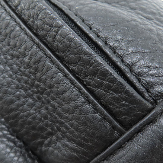 MICHAEL KORS Backpack leather black logo Women Used Authentic