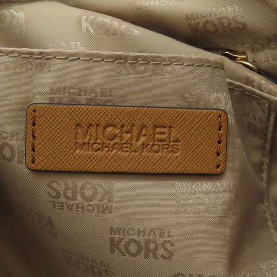 MICHAEL KORS Tote Bag PVC Brown MK signature Women Used Authentic